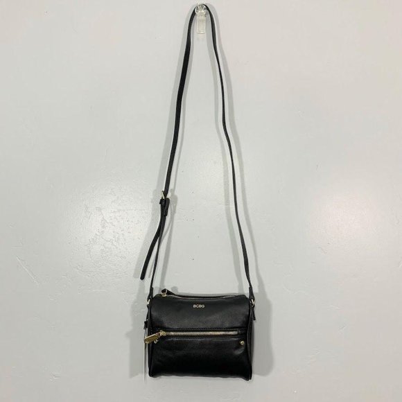 black vegan leather purse